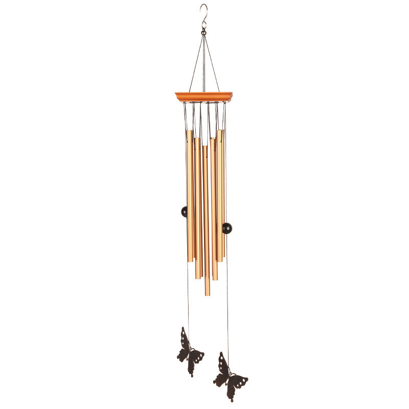 Wholesale 28 Inch Butterfly Wind Chime Metal Aluminum Tube Ornaments